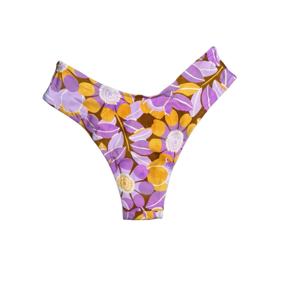 Stone Fox Swim Nola Bikini‎ Bottom Women’s Retro Bloom Print S $88 - Picture 2 of 2